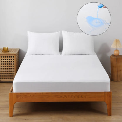 1pc Waterproof Mattress Protector Cover, Ultra-Soft Breathable Knitted Fitted Sheet for Bed, Bedroom Essentials.