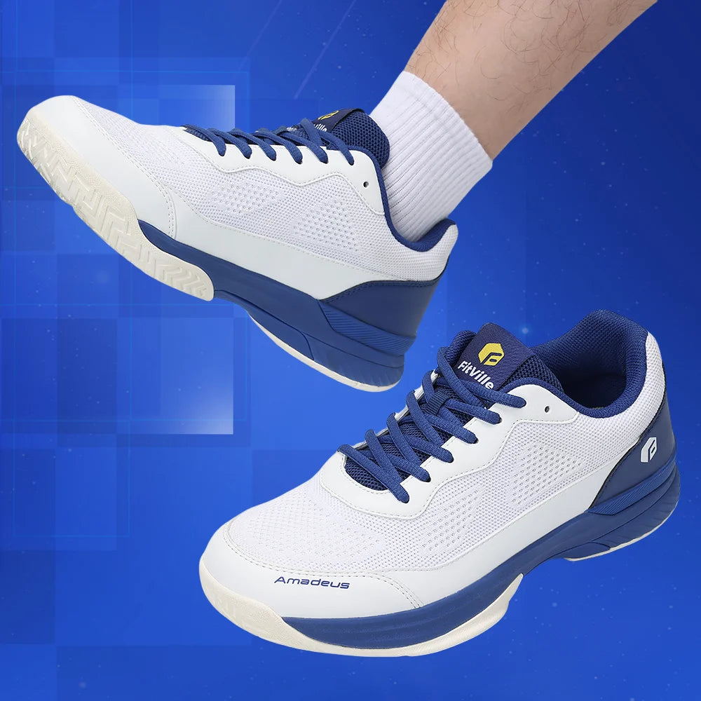 FitVille Professionelle Tennisschuhe für Herren, Soprt-Schuhe, Trainings-Sneaker, rutschfest, schweißabsorbierend, geschwollene Füße, Fußgewölbeunterstützung.