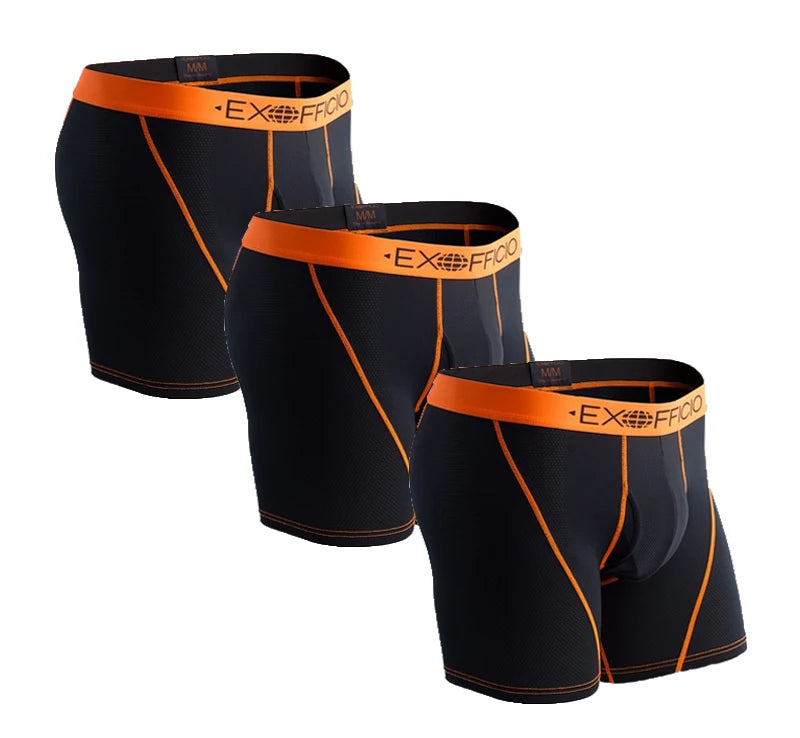 3er-Pack Exofficio Herren-Unterwäsche-Boxershorts mit Fliegen, Herren-Mesh, 15,2 cm, Boxershorts, Unterwäsche, Sport-Boxershorts, leicht, bequem