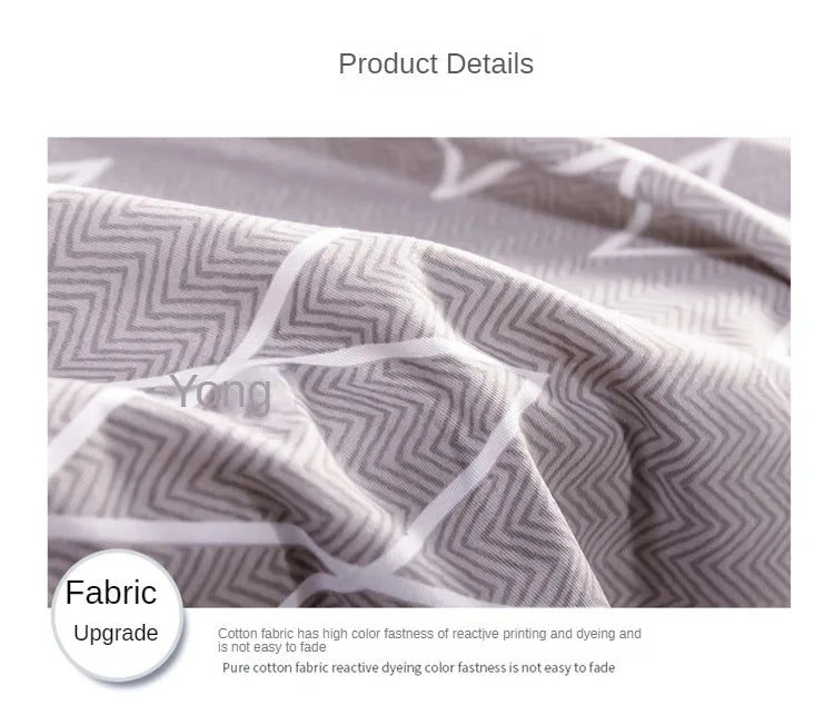 3PC 100% Cotton Duvet Cover Set Striped Printing 1PC Duvet Cover 2PC Pillowcase Cotton Soft Skin Friendly Bedding.