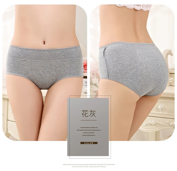 Menstrual Panties Briefs CottonLeakproof Waterproof For Women Short One-piecesmenstrual Middle-WaiWomanfancyUnderwearSize xl xxl.