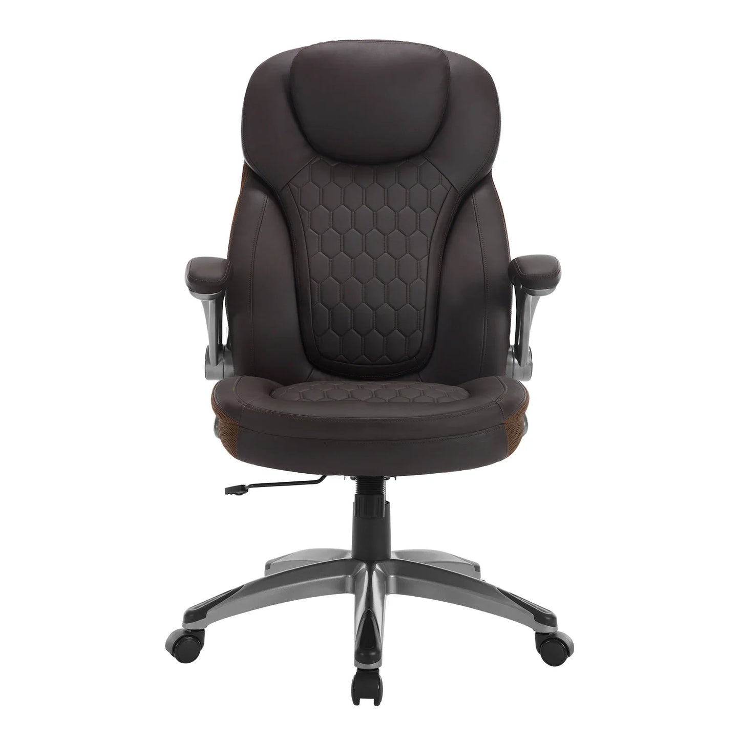 WOLTU Ergonomischer Büro-Computerstuhl mit hoher Rückenlehne, höhenverstellbarem, gepolstertem Sitz, Chefsessel aus Kunstleder