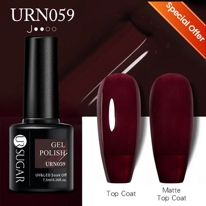 UR SUGAR 7/7.5ml Summer Blue Silver Gel Nail Polish Semi Permanent High Quality Soak Off UV LED Varnishes Nails Art Manicure