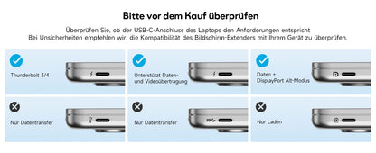 Dopesplay 14.1 inch Portable Monitors 1200P HDR External Screen Extender for Laptop XBox PS4 5 Second Display up to 17.3 Laptops.