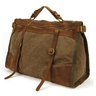 Wasserdichte gewachste Canvas Leder Herren Reisetasche Handgepäcktasche Handgepäck Große Tragetasche Vintage Herren Duffle Wochenendtasche große Übernachtung.