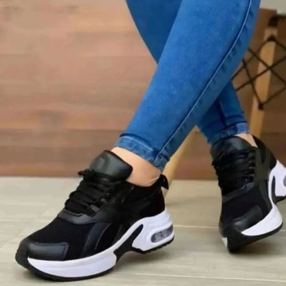 Fashion Women's Sports Shoes Spring New Casual Women's Shoe Thick Soled Anti Slip Mesh Shoes Soft Soled Simple Flat Shoe.