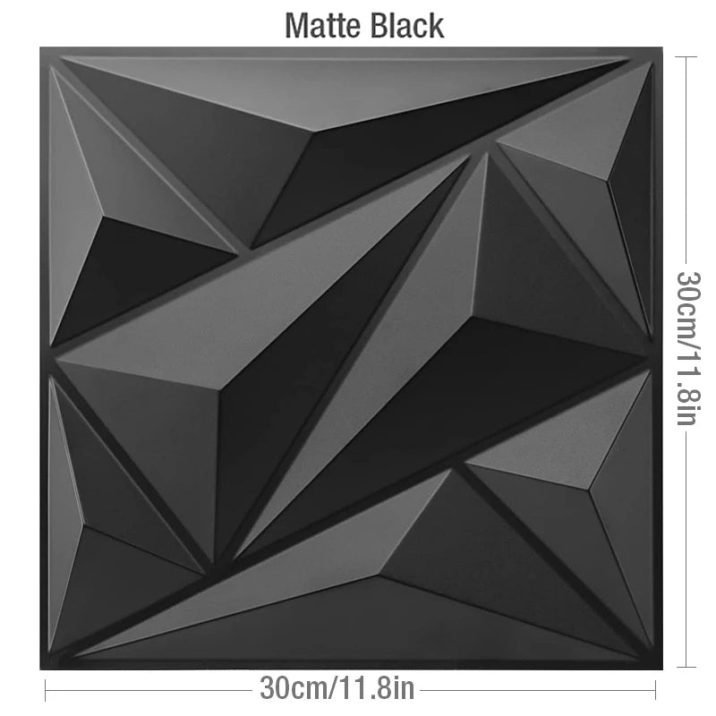 12pcs 30x30cm Super 3D Art Wall Panel PVC tile Waterproof Esports game 3D Wall Sticker Decor Tiles Diamond Design DIY Home Decor