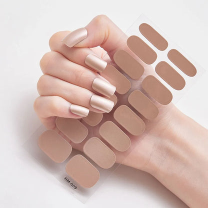 Glitter Gradient Full Cover Nail Art Stickers Fashion Silver Purple Nail Polish Strips DIY Waterproof Nail Foil Sticker Manicur