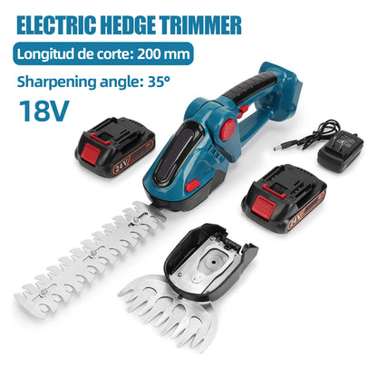 2-in-1 200MM Elektrische Heckenschere Handheld Haushalt Rasenmäher Garten Schere Power Tool Für makita 18V Batterie Pin