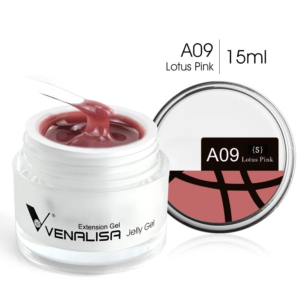 Venalisa Camouflage Nail Gel 15ml Soak Off UV LED Nail Polish Builder Construction Extend Semi Transparent  Jelly Poly Nail Gel