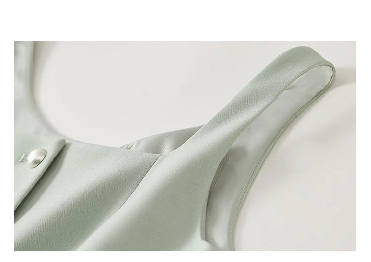 SENTUBILA 3 Piece Blazer Pant Suit Sets Women 2025 Autumn Suit Jacket Waistcoat Dress Pant Office Outfit Matching Set 141Z53565