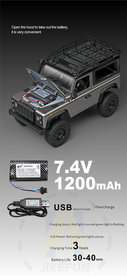 1/12 MN99s Rc Car MN Model 2.4G RTR Remote Control 4WD Off-road Climbing Crawler Defender Pickup Truck Toys for Children.