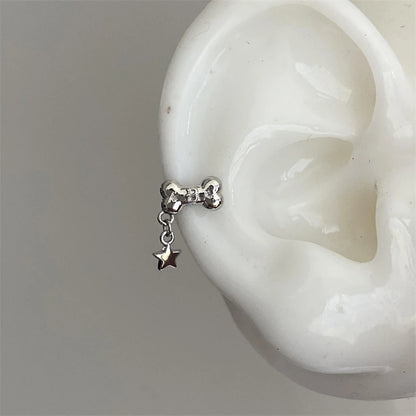 1 PCS Star Silver Color 316L Stainless Steel Ear Bone Nail for Women New Fashion Allergy Prevention Jewelry Gifts.