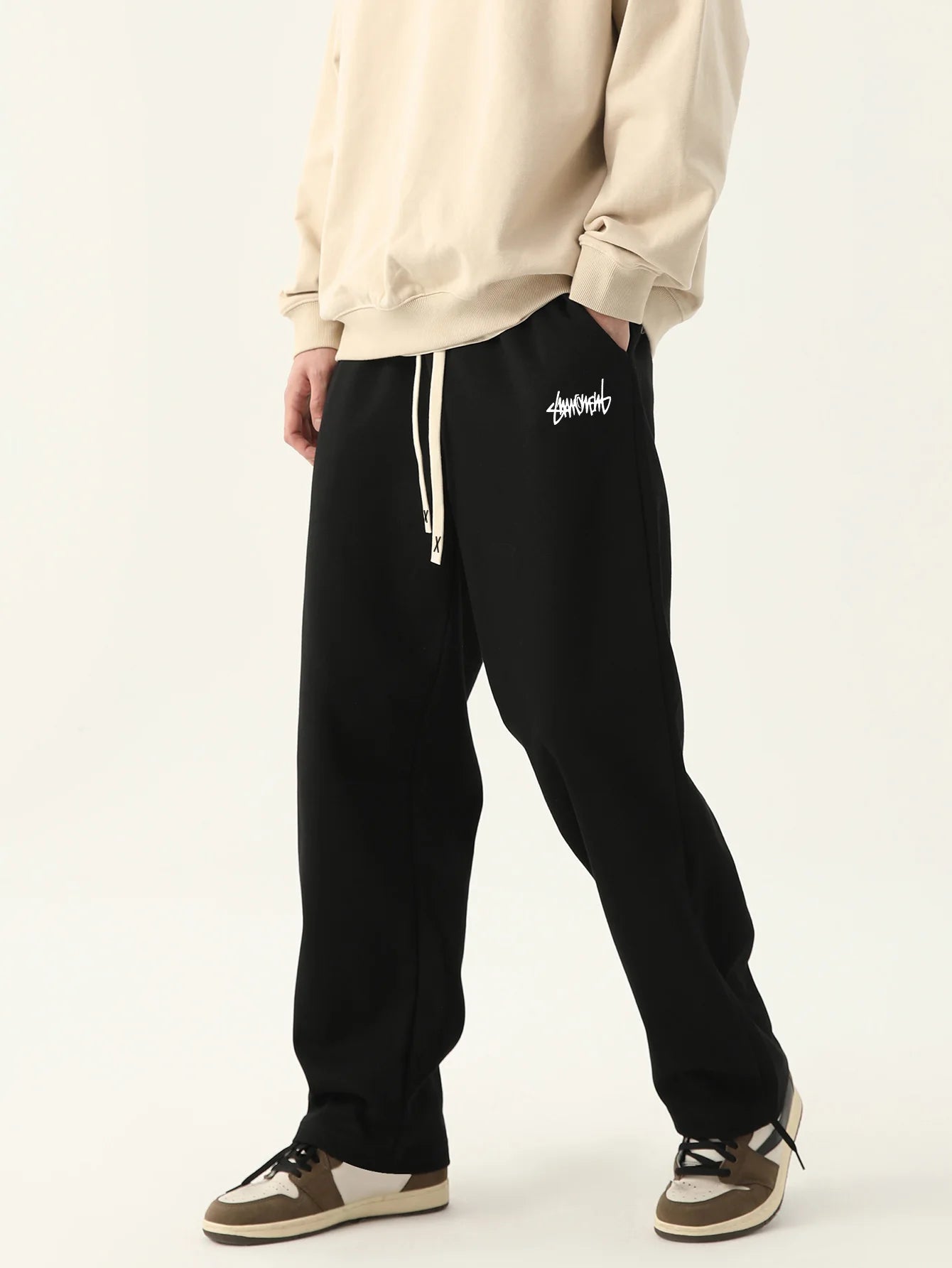 Men's jogging pants baggy pants neutral breathable baggy outdoor pants fashion design jogging pants 2024 new sweatpants.