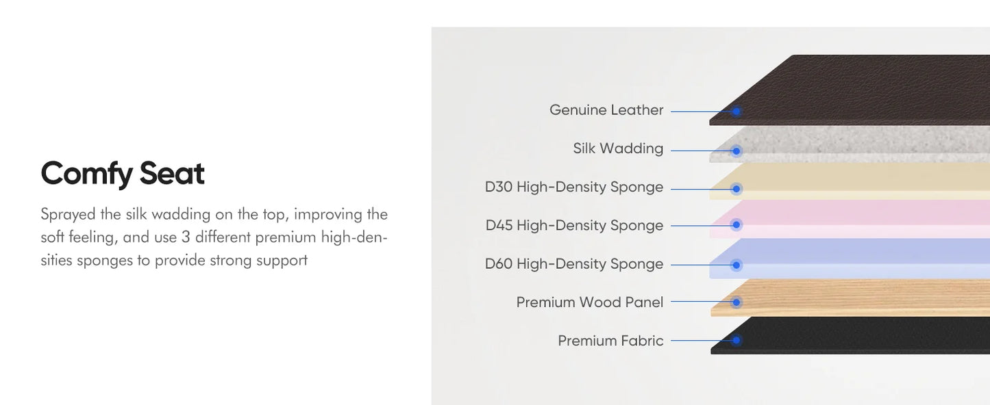 Verstellbarer Bürostuhl aus echtem Leder, Aluminiumlegierung, Sessel, Drehstuhl für Büro, Arbeitszimmer, Wohnzimmer