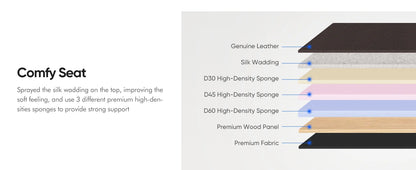 Verstellbarer Bürostuhl aus echtem Leder, Aluminiumlegierung, Sessel, Drehstuhl für Büro, Arbeitszimmer, Wohnzimmer