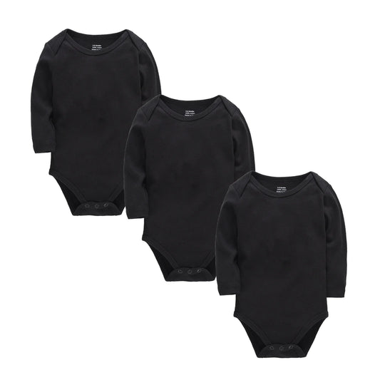 Honeyzone 3PCS Schwarz Baby Jungen Kleidung Sets Langarm Body Baumwolle Weiche Overalls Unterwäsche Neugeborenen Loungewear Infant Outfit.