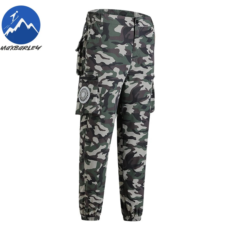 Fan Pants Cold Fishing Pure Cotton Site Welder Camping Ride Climbing Hiking Sports Fan Suit Air-Conditioning Clothes Fan Cooling