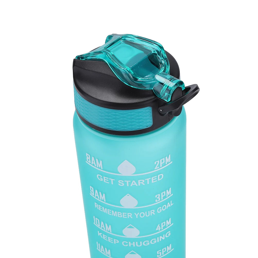 1 Liter Water Bottle Motivational Sport Water Bottle Leakproof Bottles Drinking Outdoor Travel Gym Fitness Jugs for Kitchen Cups.