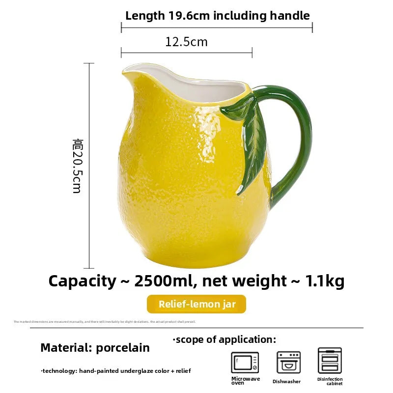 Creative Lemon Plate Ceramic Fruit Dish Ins Style Home Dining Thai Restaurant Tableware.