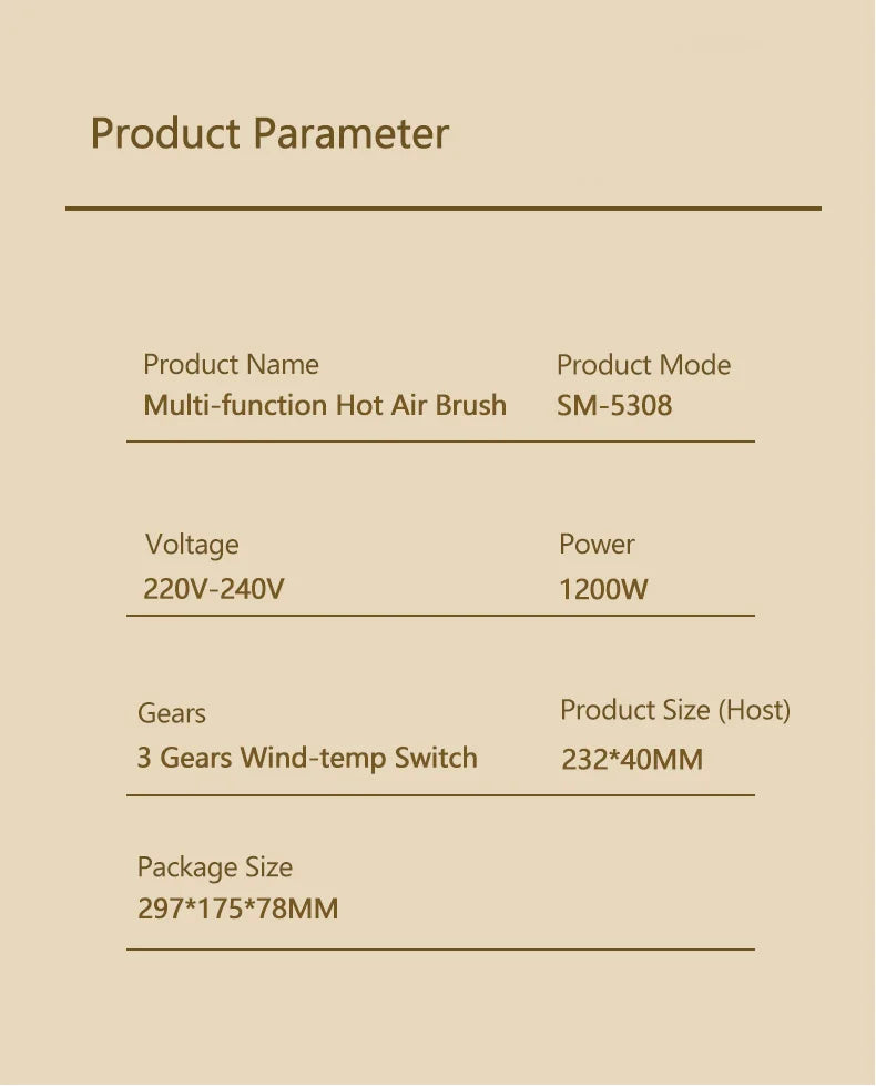 Hot Air Hair Brush Kinseibeauty 2 In 1 Hair Dryer Styling Brush Negative Iron Generator Curling Straight 1200W Hair Dryer.