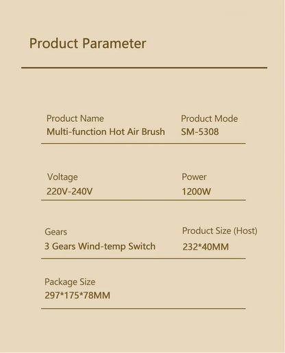 Hot Air Hair Brush Kinseibeauty 2 In 1 Hair Dryer Styling Brush Negative Iron Generator Curling Straight 1200W Hair Dryer.