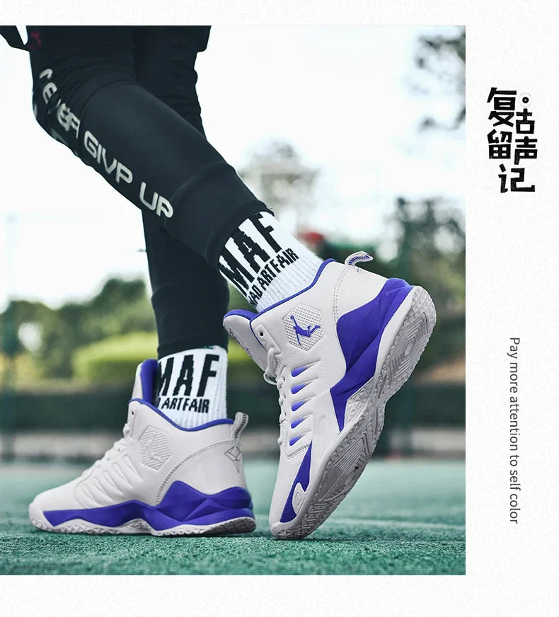 2024 Men Basketball Shoes Outdoor Sports Shoes Male Trendy Sneakers Wear Resistant Rubber Sole Basketball Shoes unisex 36-45.