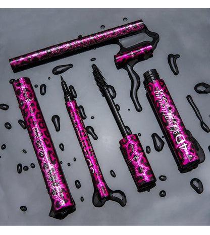 YANQINA Liquid Eyeliner Pencil 4D Waterproof Mascara Set Cosmetics Eye Liner Thick Curling Mascara Eyebrow Pencil Eyes Makeup