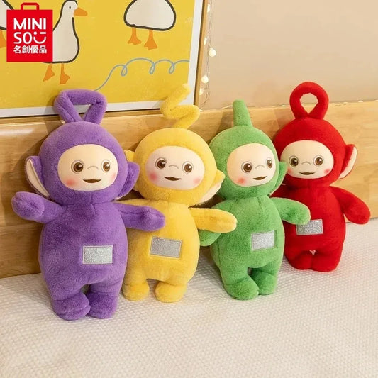MINISO Teletubbies cartoon doll plush toy soothing doll receiver cute doll decoration boy and girl birthday Halloween gift..
