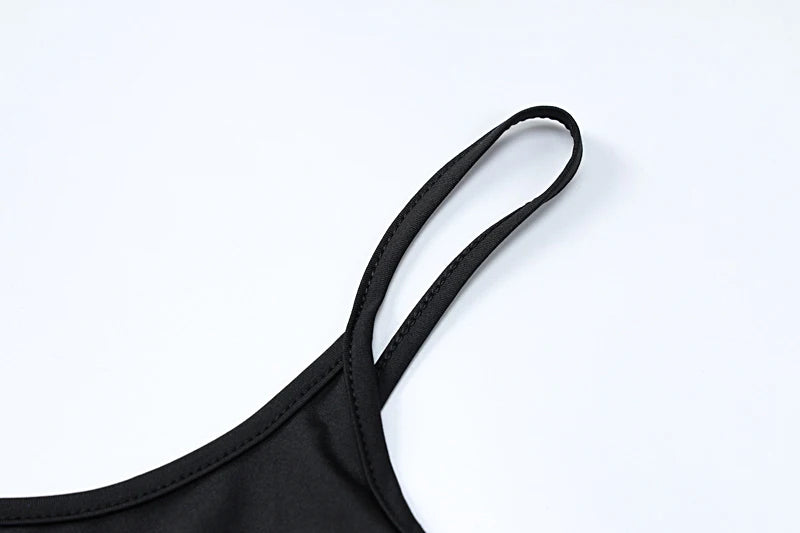 Dulzura Ärmelloses, seitlich geschlitztes Spitzen-Patchwork, rückenfreies Cami-Maxikleid für Damen, sexy, elegantes langes Kleid, Party, Clubwear, Herbst.