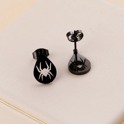 Stainless Steel Halloween Ghost Cat Stud Earrings For Women Girls Gold Color Waterproof Fashion Ear Party Jewelry Gift Wholesale