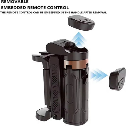 FANGTUOSI Mini Selfie Stick Portable Phone Holder Shooting Aid Versatile Integrated Design Bluetooth Remote For Live Broadcas.