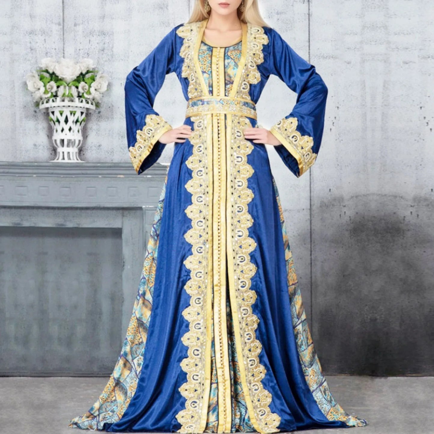 Marok kanis che Party Kaftan Frauen muslimischen Kleid mit Gürtel Luxus Abaya Ramadan arabische Hochzeit Abendkleider Abaya islamische Kleidung.