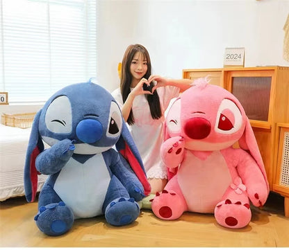 30-90CM New Disney Lilo & Stitch Sakura Doll Cartoon Angel Plush Toy Cute Anime Soft Stuffed Kawaii Children's Birthday Gift.