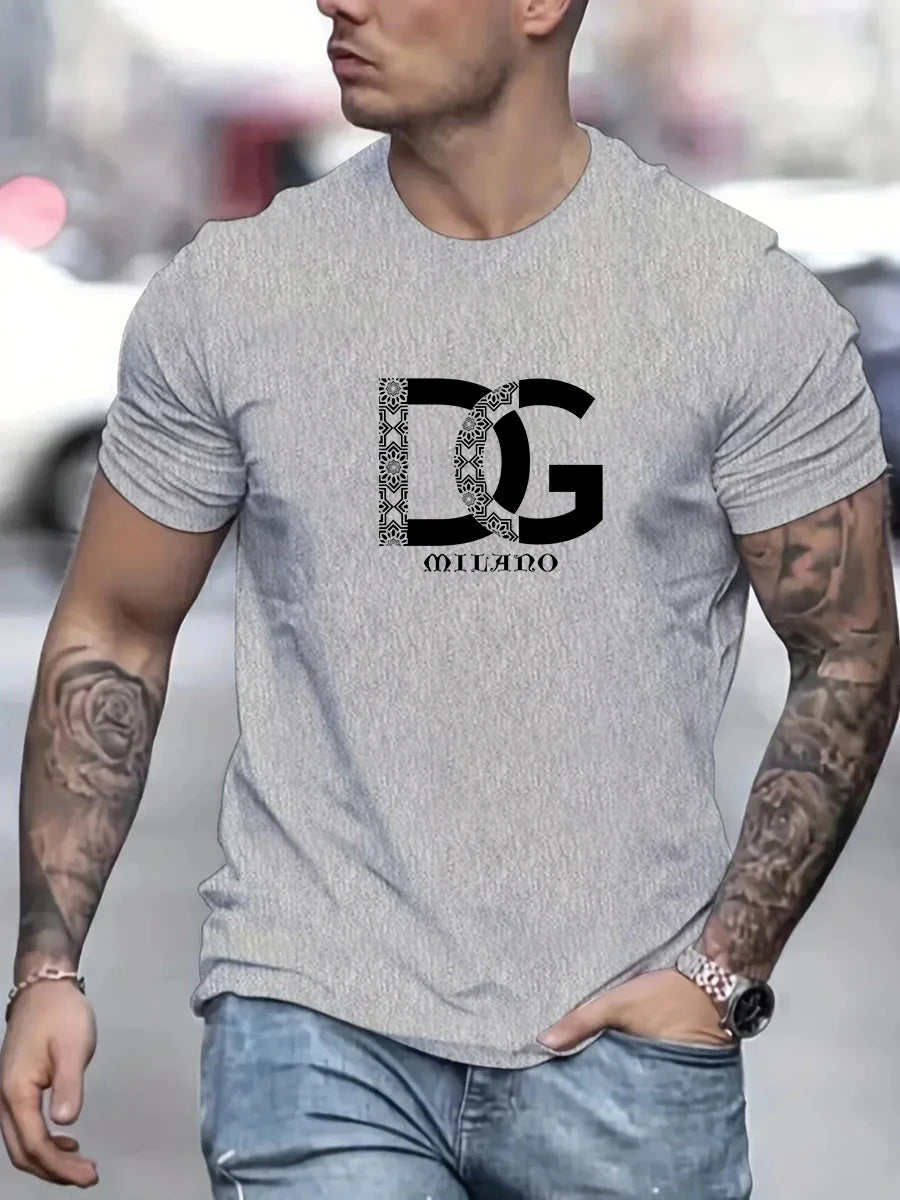 T-shirt Summer New High-quality Cotton Short Sleeved letter Printed O-neck T-shirt Fashion Designer Matching Top.