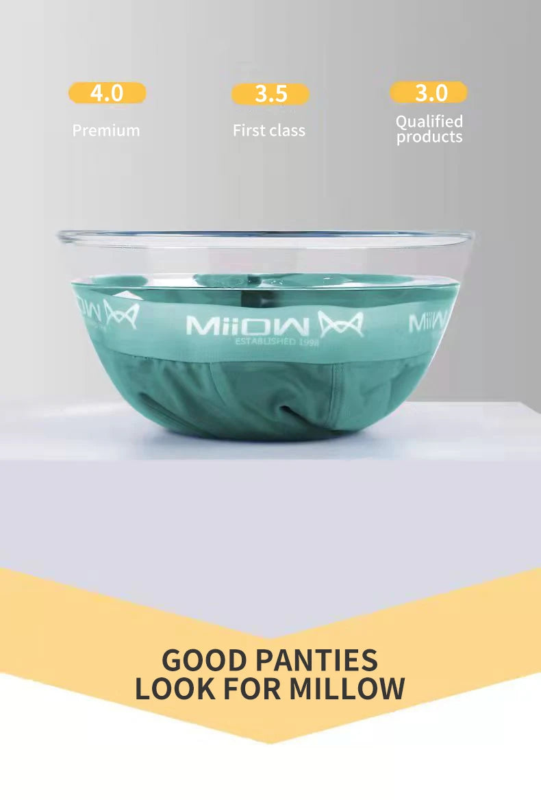 MiiOW 3Pcs Baumwolle Herren Höschen männer Unterwäsche Atmungsaktive Mann Boxershorts Graphene Antibakterielle Männer Unterhose Männer Boxer Trunks