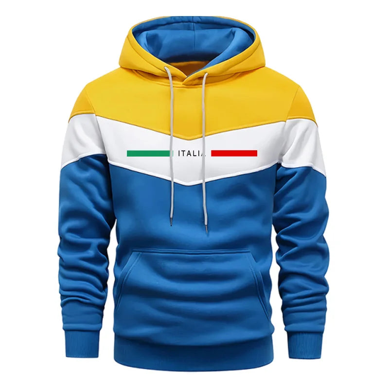 Autumn Winter Men Sporty Jogger Set Hoodies Sweatshirt Casual Urban Fashion Tracksuit Hooded Sweatpants Italy Printed Outfits.