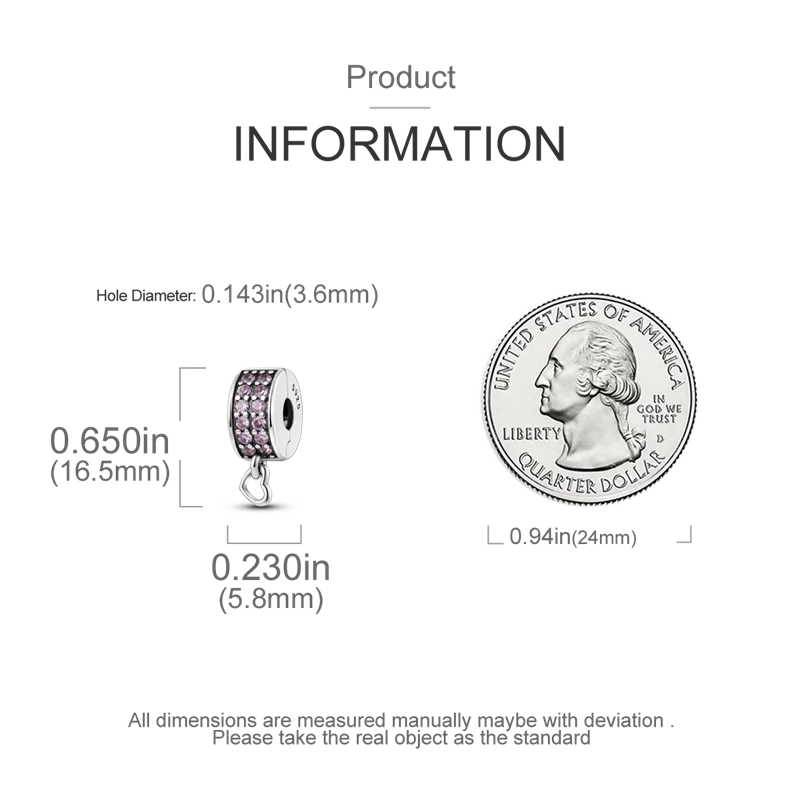 Silver Clasp 925 Sterling Silver CZ pave Clip Charms Daisy Beads Stopper Safety Chain fit Original Bangle Bracelet Jewelry Clip