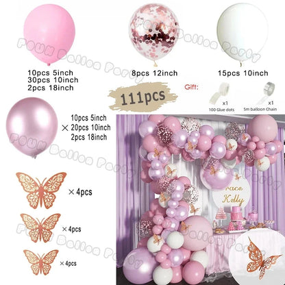 Erröten Retro Rosa Elfenbein Weiß Luftballons Girlande Bogen Kit für Geburtstag Party Hochzeit Baby Dusche Dekorationen Party Ballon Liefert