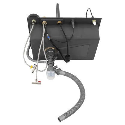 Küchenspüle aus Edelstahl, 70 x 35 x 20 cm, versenkte Spüle mit vier Auslassmodi, Küchenspüle-Set mit Schneidebrett