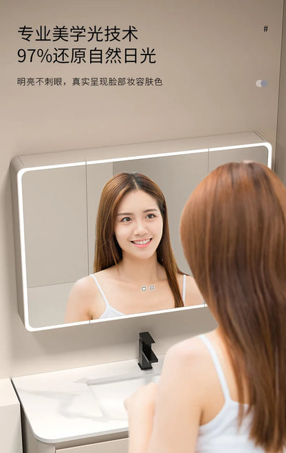 Moderner intelligenter Badezimmerschrank, Wabenstruktur, Aluminium, WC, Waschbecken, Schrank, Kombination, integriertes Keramikwaschbecken, Waschtisch