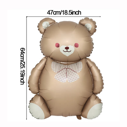 Matte 3D Herz Liebe dich Bär Aluminium Folie Ballon Hochzeit Dekoration Geschenke Schleife Stern Gänseblümchen Regenbogen Alles Gute zum Geburtstag Party Ballon