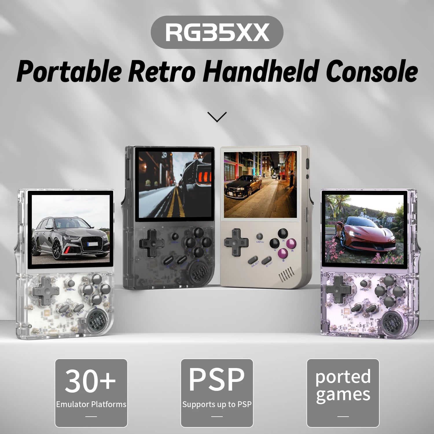 ANBERNIC RG35XX RG35XX PLUS Retro Handheld Game PlayerBuilt-in 64G TF 5000+ Classic Games Support-HDMI TV Portable Game Player.