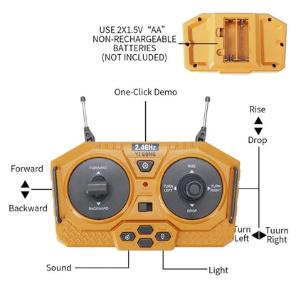 RC Excavator 1:20 Remote Control Truck 2.4G RC Crawler Engineering Vehicle Truck Radio Control Children's Day Christmas Gifts