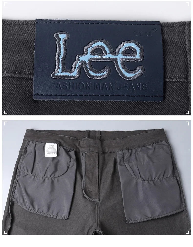 2024 herbst/Winter Neue männer Jeans Business Lose-Fit Gerade Bein Hohe Taille Baumwolle Casual Trendy hosen