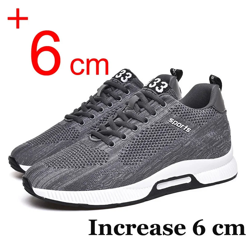 Männer Turnschuhe Aufzug Schuhe Versteckte Heels Atmungsaktive Erhöhung Schuhe für Männer Erhöhen Einlegesohle 6CM Sport Casual Höhe Schuhe