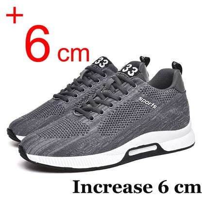 Männer Turnschuhe Aufzug Schuhe Versteckte Heels Atmungsaktive Erhöhung Schuhe für Männer Erhöhen Einlegesohle 6CM Sport Casual Höhe Schuhe