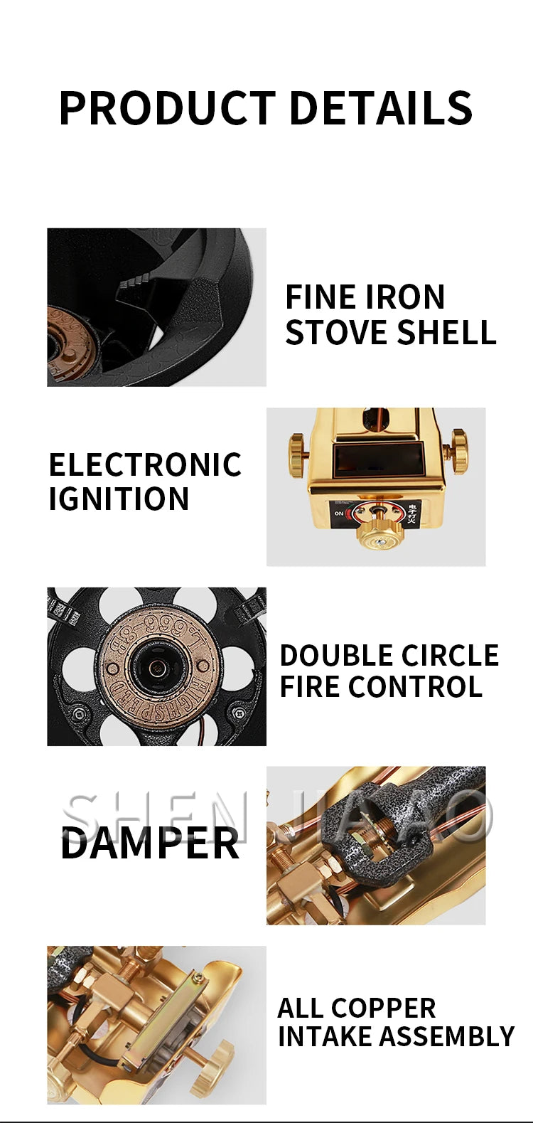 8#/10# Commercial High-pressure Gas Stove Single-hole High-pressure Liquefied Gas Stove for Hotel Restaurants.