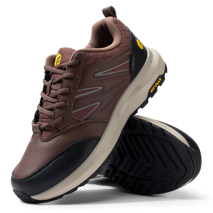 FitVille Men'S Widened Hiking Waterproof Outdoor Work Hiking Shoes With Arch Support To Relieve Heel Pain Lightweight Non-Slip
