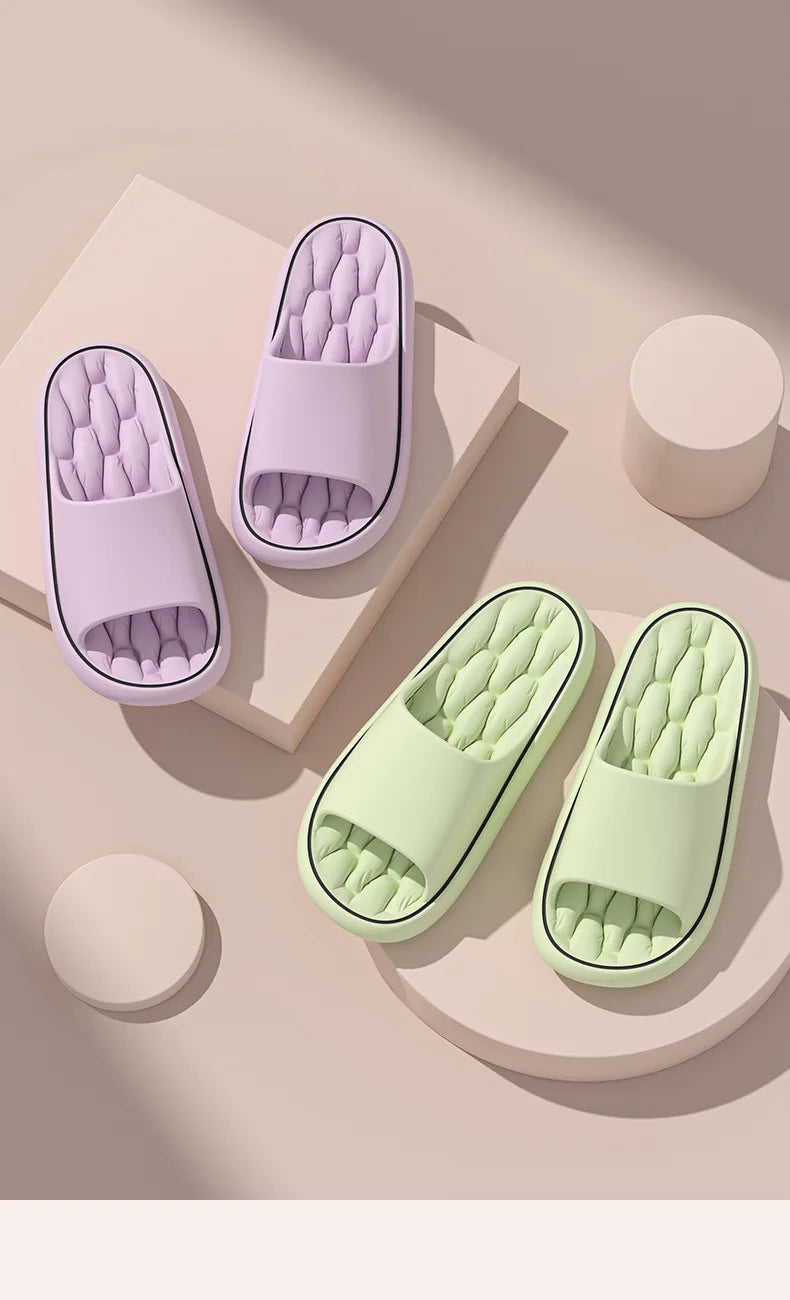 Super Light Soft Slippers Simple Fashion Slides EVA Elastic Shoes Colorful Sneakers In Door Bathroom Flip Flops.